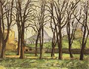 Paul Cezanne Chestnut Trees at the jas de Bouffan in Winter oil painting